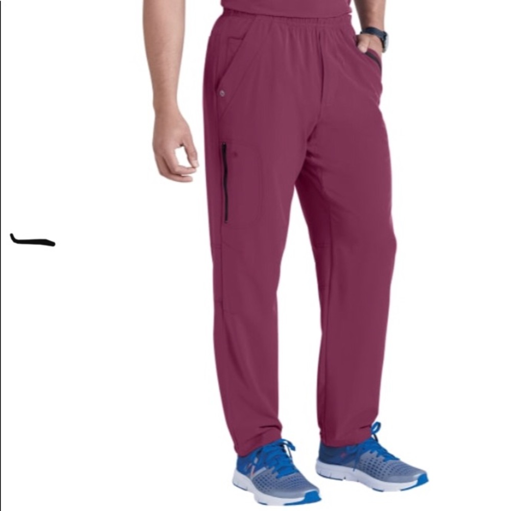 Barco One Men’s Medium Cargo Scrub Pants in Wine